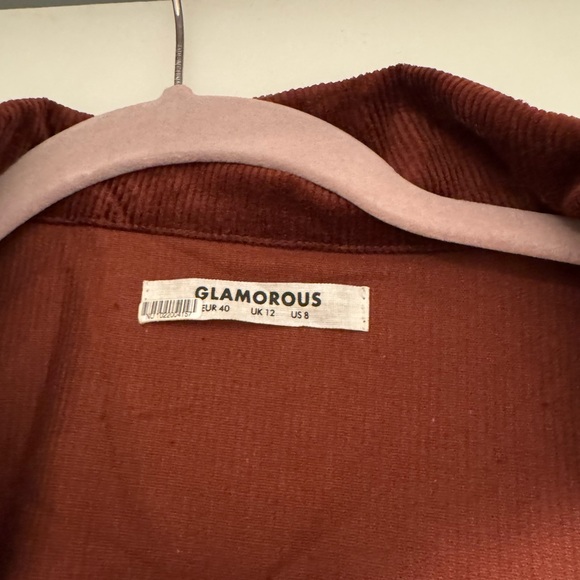 BROWN CORDUROY MINI DRESS WITH ZIPPER AND BELT - Picture 4 of 5